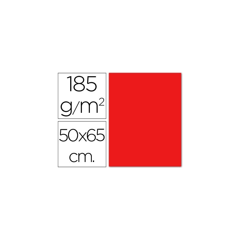 CARTULINA 50x65 P/25 ROJA