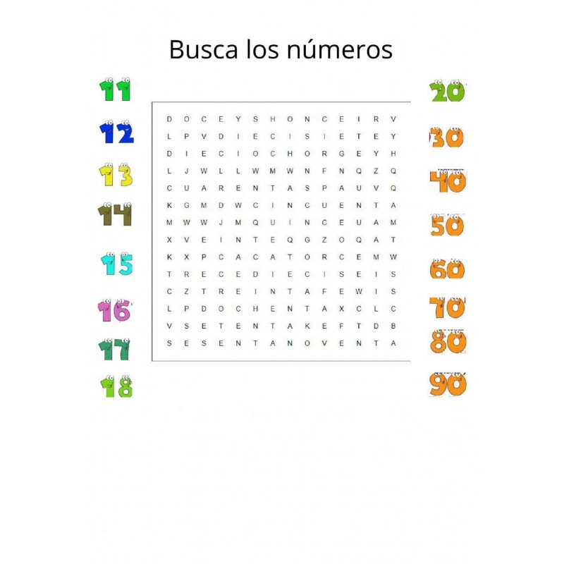 SOPA DE LETRAS 100P