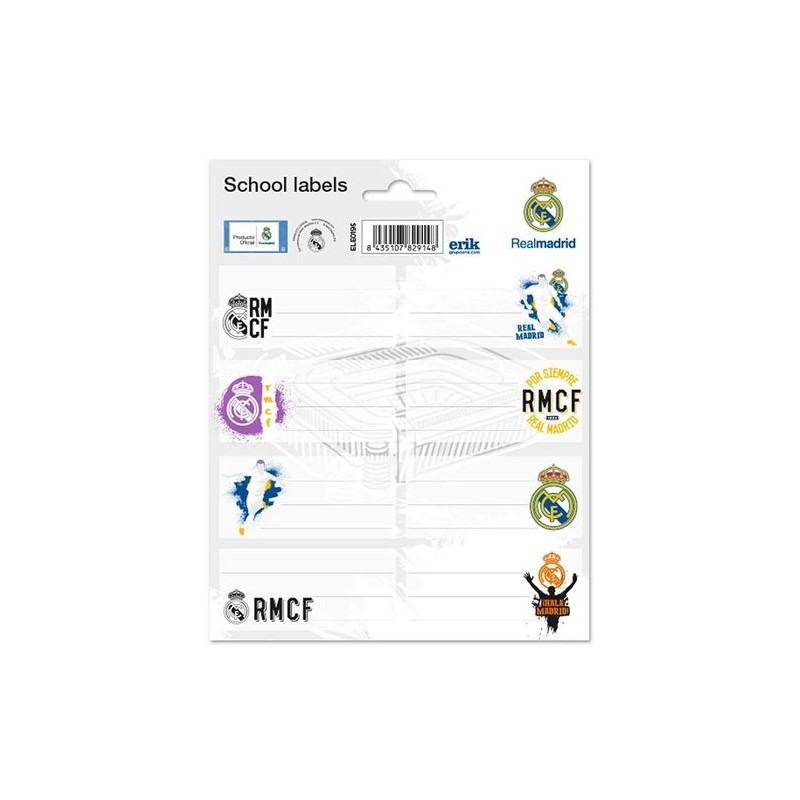 ETIQUETAS ESCOLARES REAL MADRID