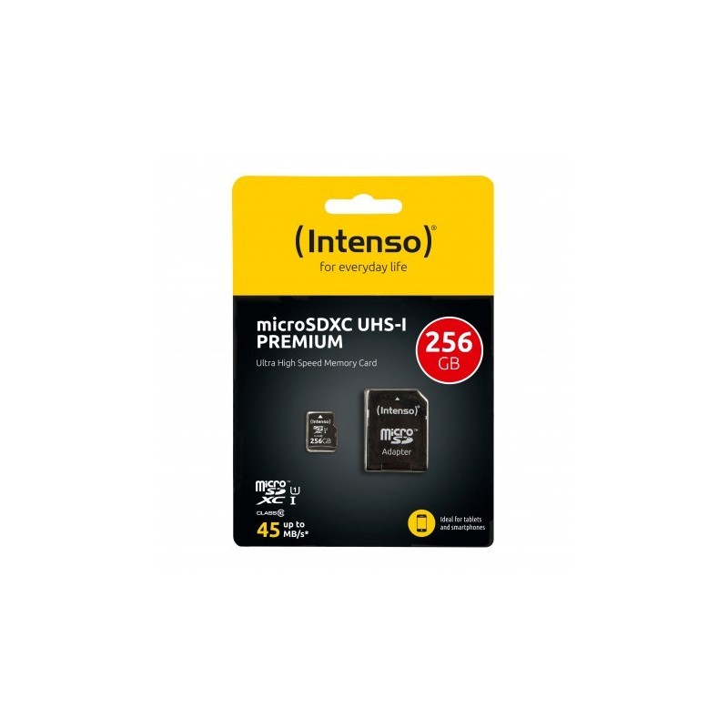 TARJETA MICRO SD DE 256GB INTENSO 90 MB SG UHS-I