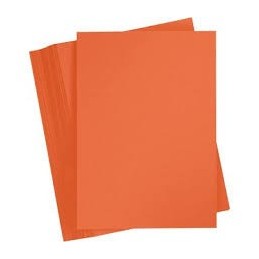 CARTULINA A-4 NARANJA P/100