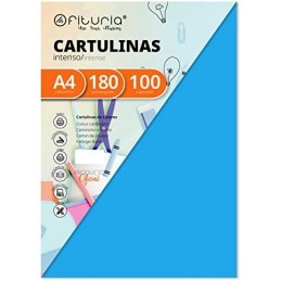 CARTULINA A-4 TURQUESA P/100