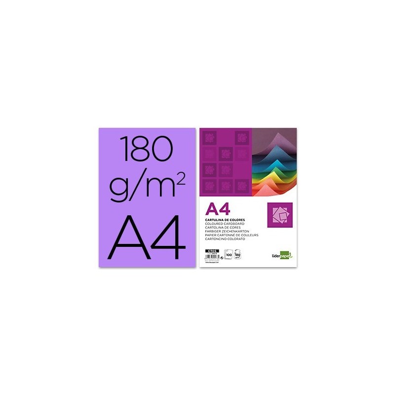 CARTULINA A-4 PURPURA P/100