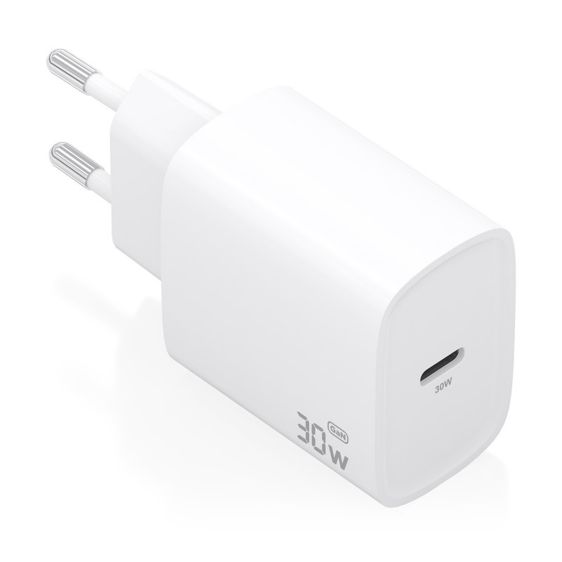 CARGADOR DE PARED AISENS GAN 1xUSB TIPO C 30W BLAN
