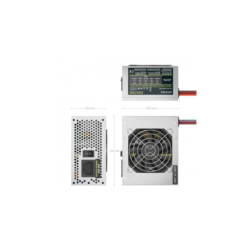 FUENTE ALIMENTACION SFX AISENS 500W VENTILADOR 8CM