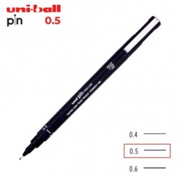 ROTULADOR CALIBRADO UNIBALL PIN 05 NEGRO