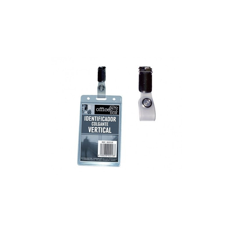 IDENTIFICADOR COLGANTE VERTICAL 98x60mm CON PINZA