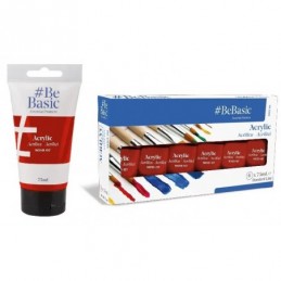 PINTURA ACRILICA ROJO CARMESI 75ML BE BASIC