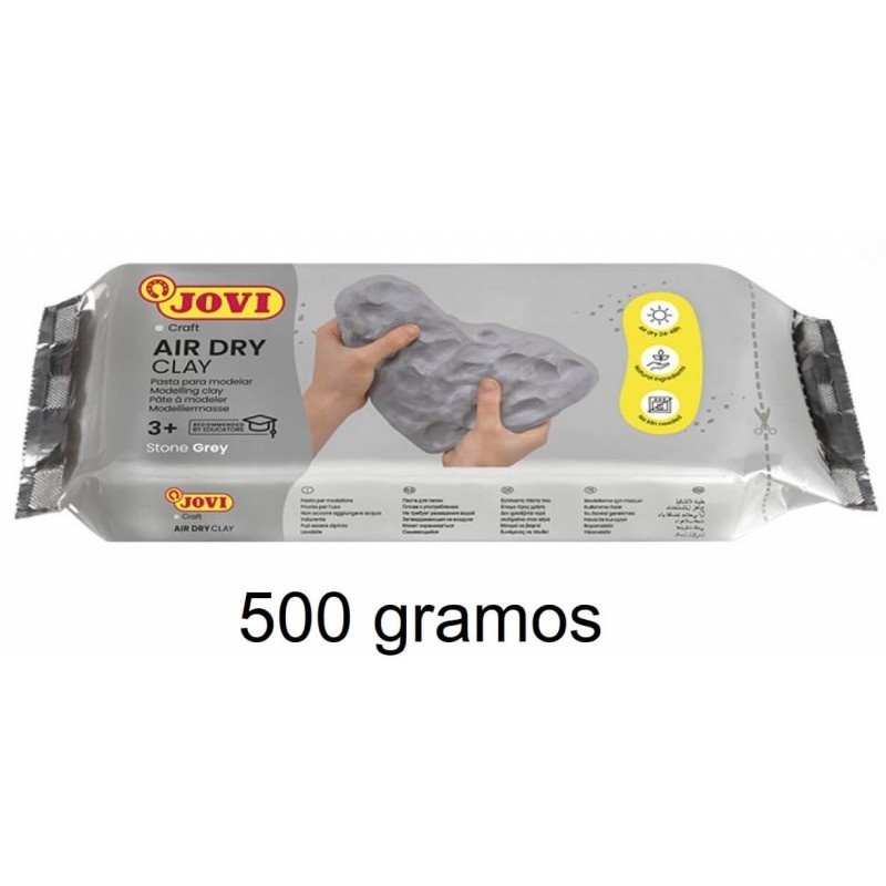 PASTA DE MODELAR JOVI 500GR GRIS SECADO AL AIRE