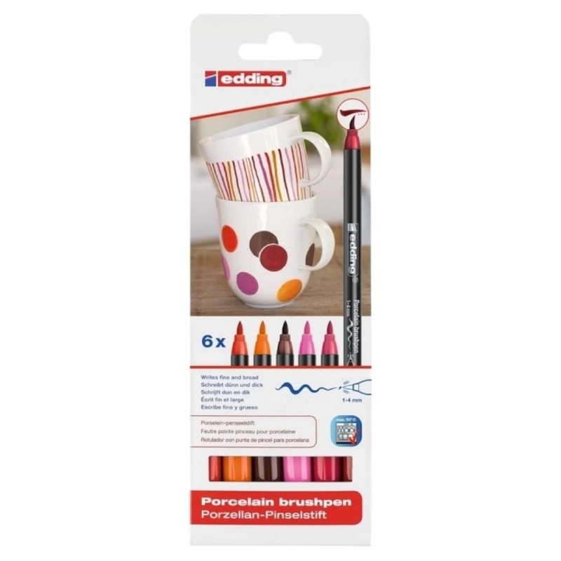 ROTULADOR EDDING 4200 PORCELANA 6 COLORES SURTIDOS