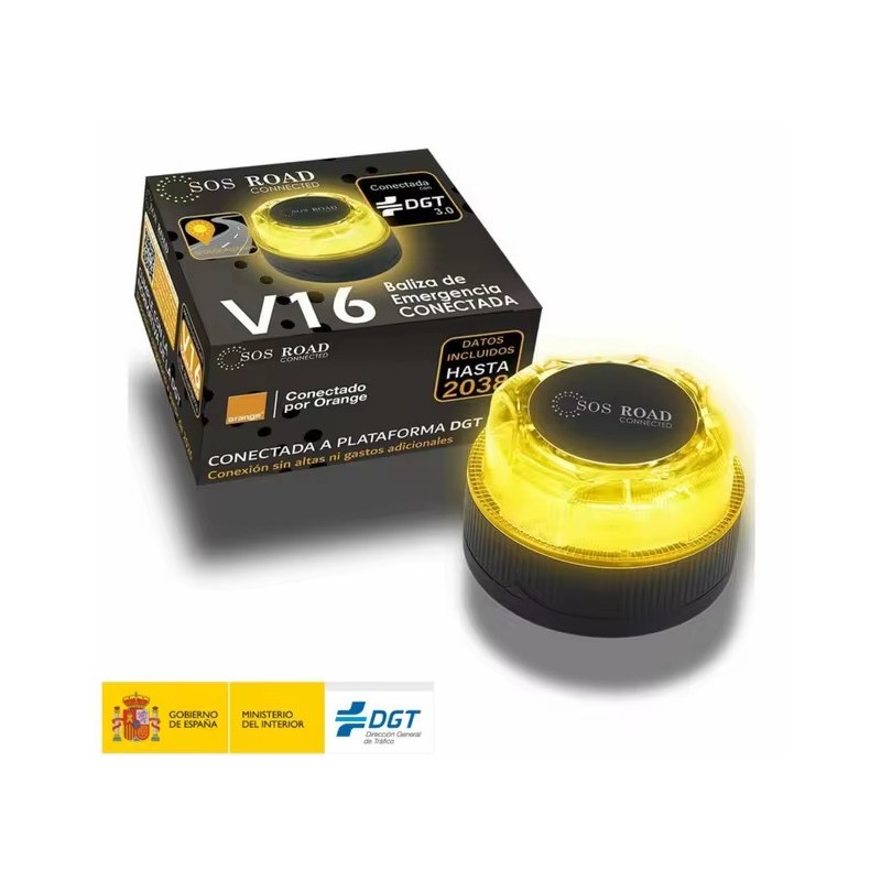 SOS ROAD BALIZA DE SEÑALIZACIÓN V16 CONECTADA DGT