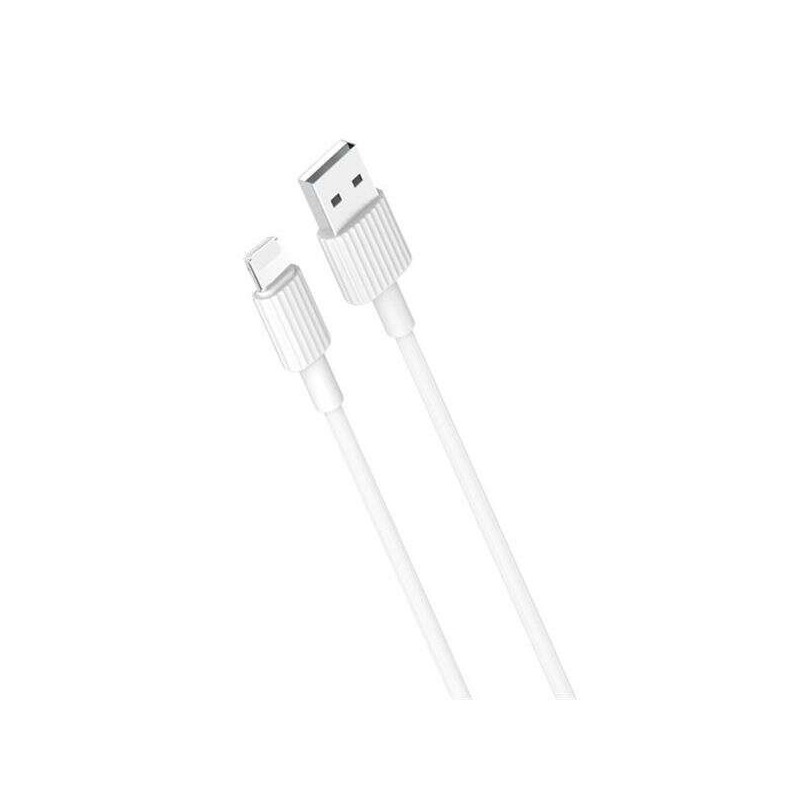 XO CABLE USB-A MACHO A LIGHTNING CARGA 1MT BLANCO