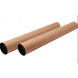 TUBO PORTAPLANOS CARTON CON TAPAS 460x40mm