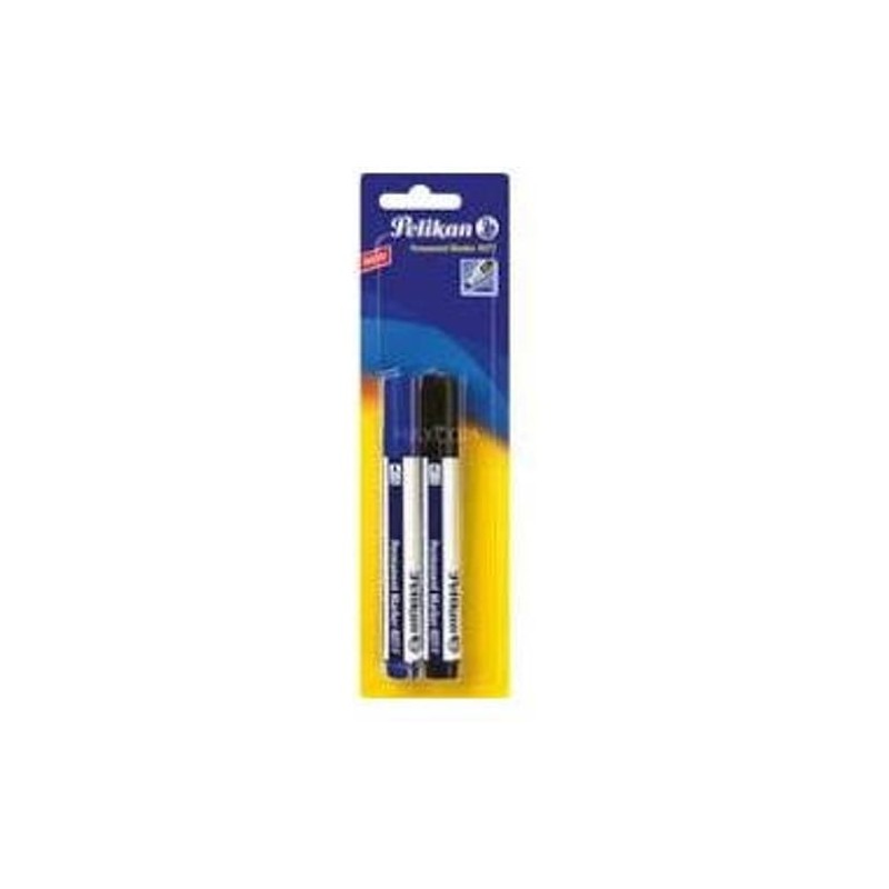 MARCADOR PERMANENTE NEGRO Y AZUL PELLIKAN 1.5-3MM