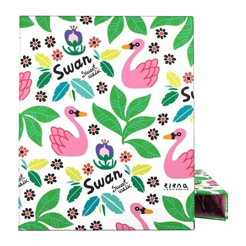 CARPETA ANILLAS A5 FORRADA 4X20 MM EC18 CISNE