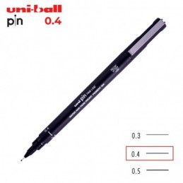 ROTULADOR CALIBRADO UNIBALL PIN 0,4 NEGRO