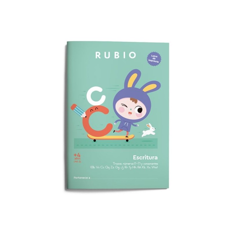 ESCRITURA CON LETRA DE IMPRENTA +4 AÑOS 1-7 CONSON