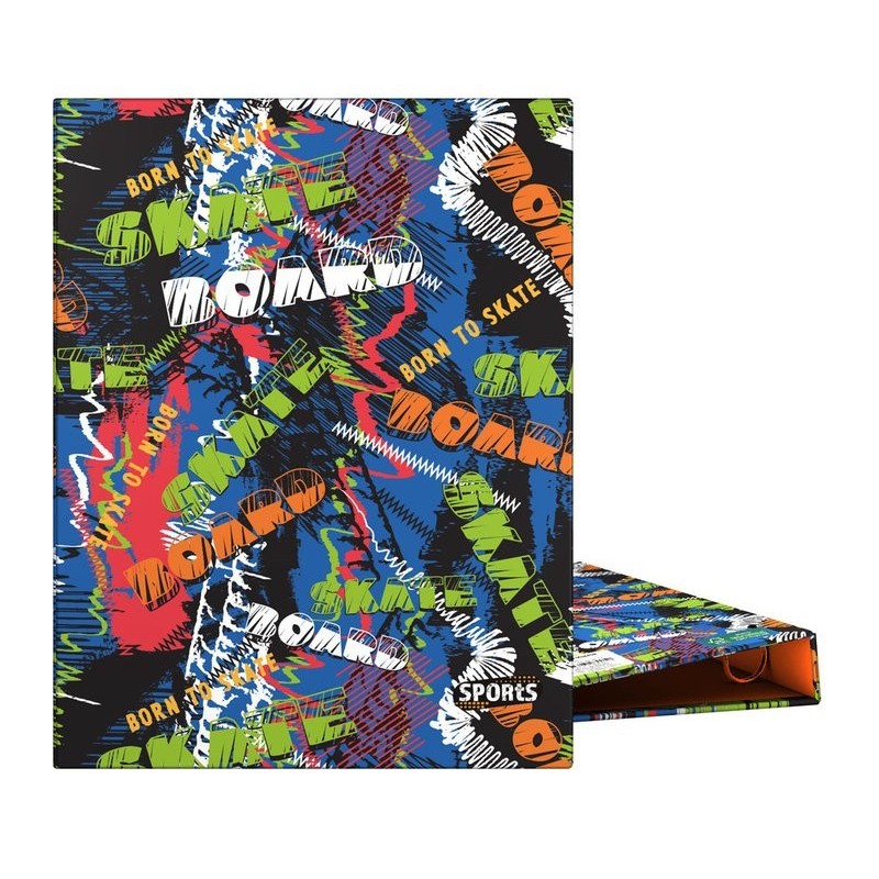 CARPETA A5 4 ANILLAS 20MM FORRADA SPORT 22 SKATE