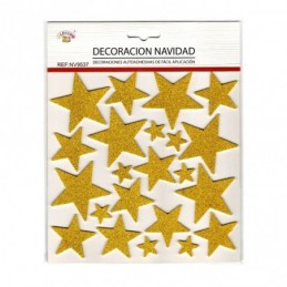DECORACION PEGATINAS ESTRELLAS O ARBOL NAVIDAD