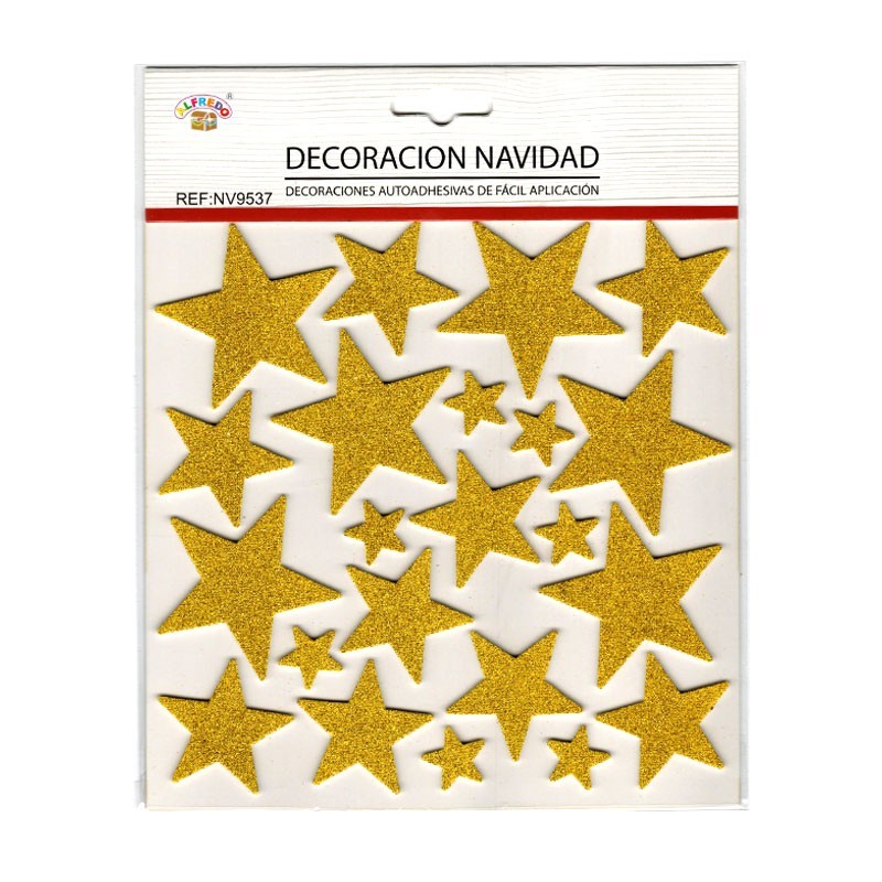 DECORACION PEGATINAS ESTRELLAS O ARBOL NAVIDAD