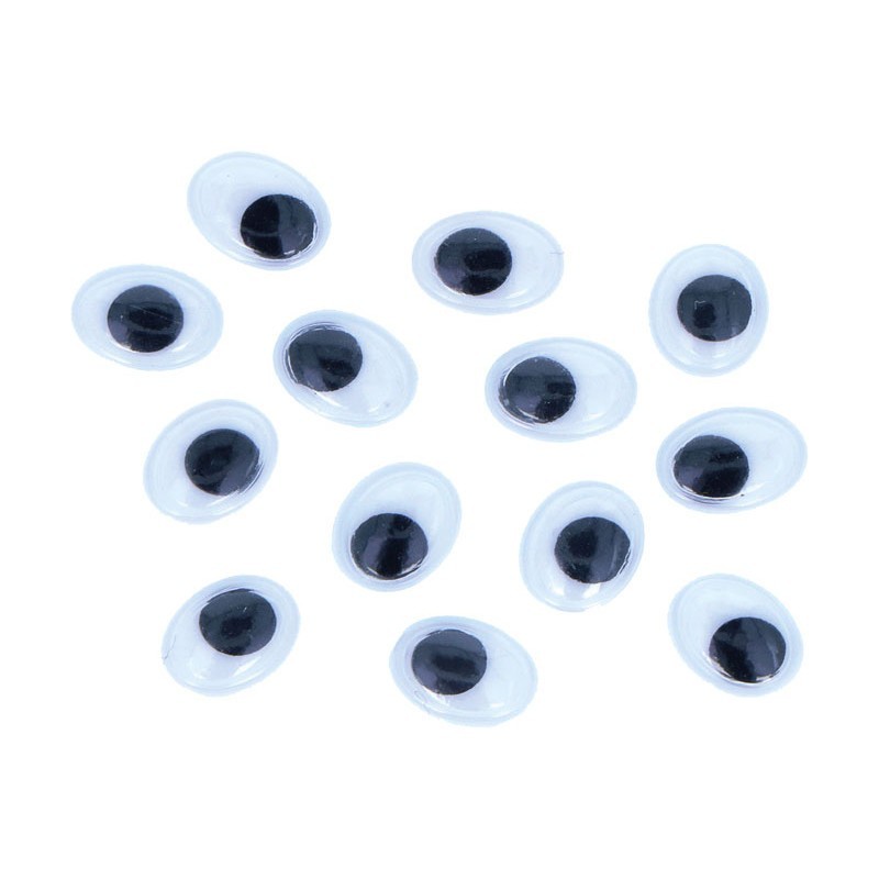 OJOS OVALADOS ADHESIVOS 8x10mm 80UDS