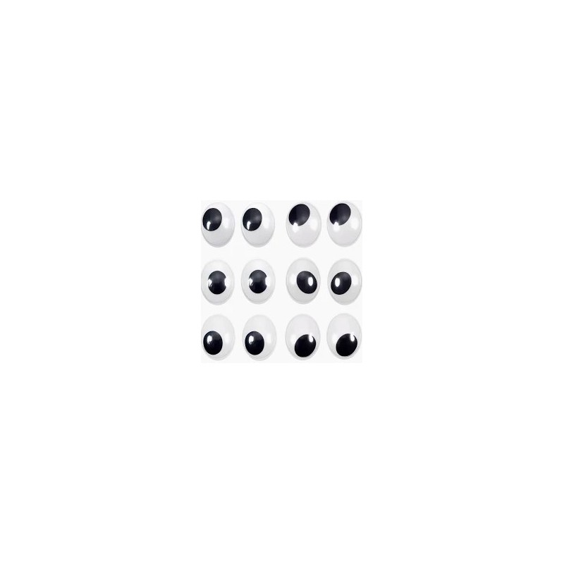 OJOS OVALADOS ADHESIVOS 10x13mm 80UDS