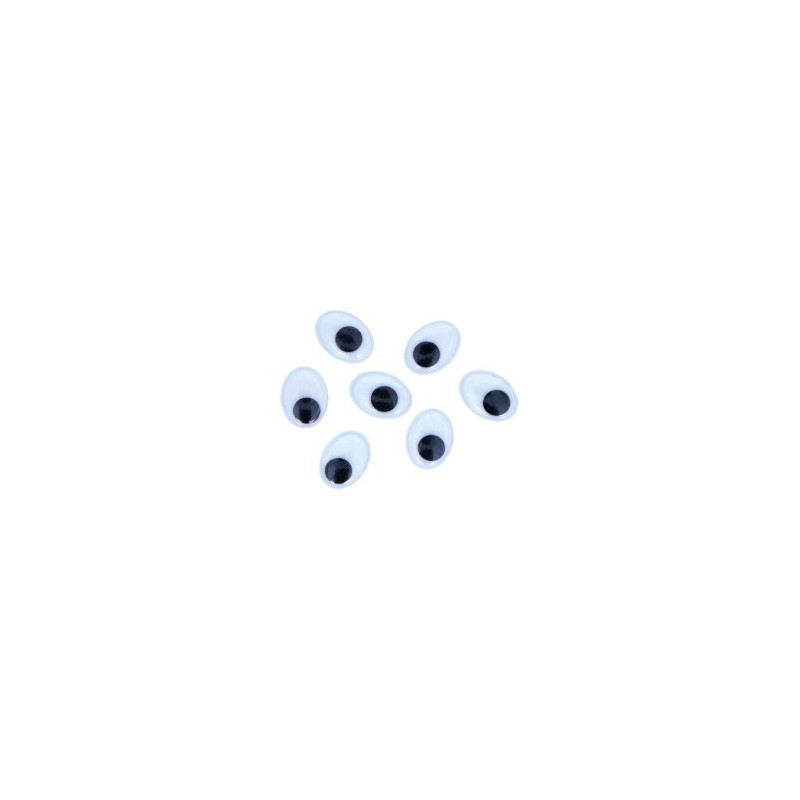 OJOS OVALADOS ADHESIVOS 12x16mm 50UDS