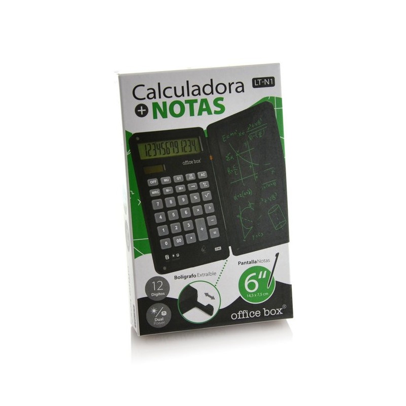 CALCULADORA 12 DIGITOS + NOTAS