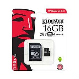 MEMORIA MICRO SD 16GB KINGSTON CLASE 10 UHS-I 80R