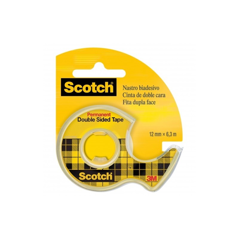 CINTA ADHESIVA 12x6 SCOTCH DOBLE CARA EN PORTARROL