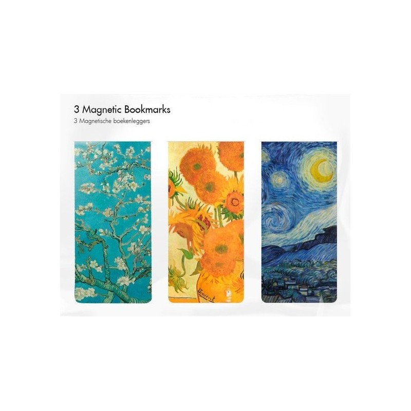 SET DE 3 MARCAPAGINAS MAGNETICOS VINCENT VAN GOGH