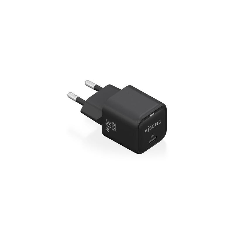 CARGADOR GAN AISENS 1 USB TIPO C DE 30W NEGRO
