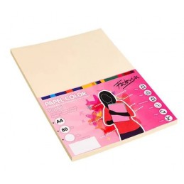 PAPEL A4 80GR 100 UDS COLOR MARFIL
