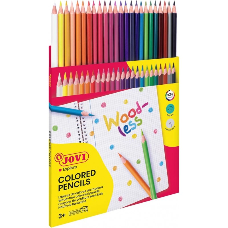 ESTUCHE 24 LAPICES DE COLORES SURTIDOS JOVI
