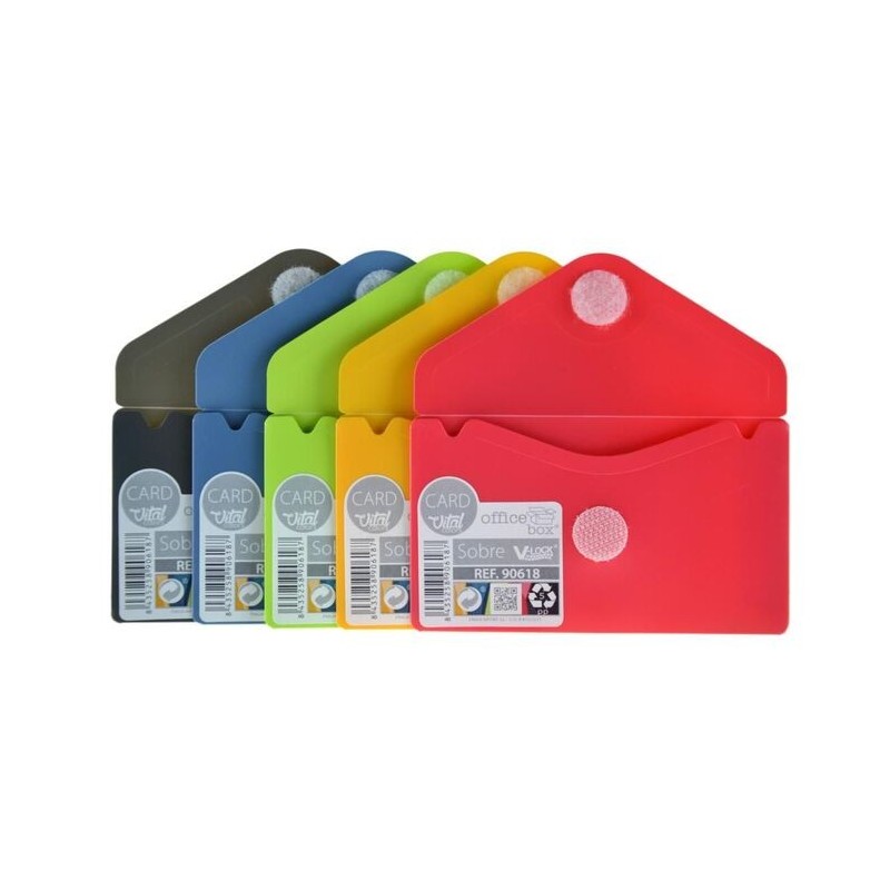 SOBRE V-LOCK TARJETA 105x62mm SURTIDO VITAL COLORS