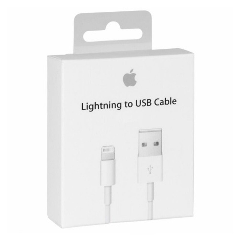 CABLE LIGHTNING IPHONE APPLE TO USB 1MT BLANCO