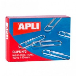 CLIP LABIADOS NIQUELADOS APLI NUMERO 3