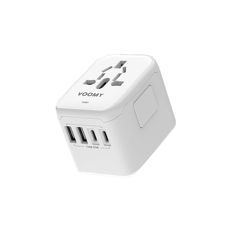 ADAPTADOR INTERNACIONAL ALL IN ONE CON 2 USB