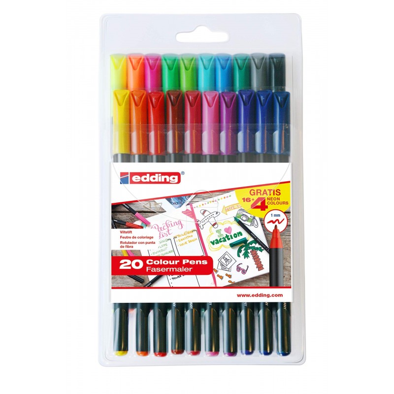 ROTULADOR EDDING 1200 16+4 COLORES SURTIDOS
