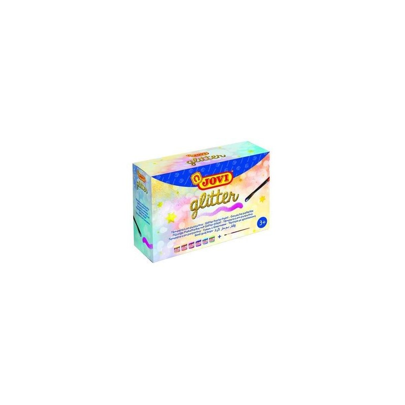TEMPERA JOVI 70CC GLITTER C/6 COLORES SURTIDOS