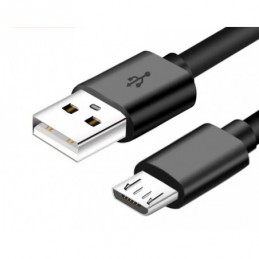 CABLE MICRO USB DE SILICONA 2.4AMP 1MT NEGRO