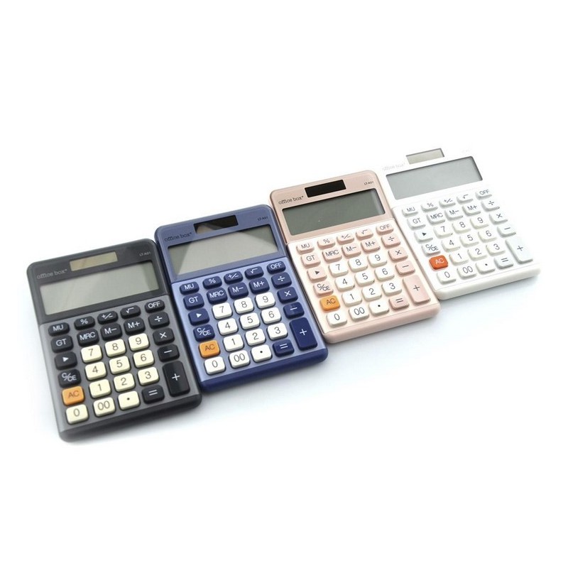 CALCULADORA ALUMINIUM NEGRO CAJA INDIVIDUAL