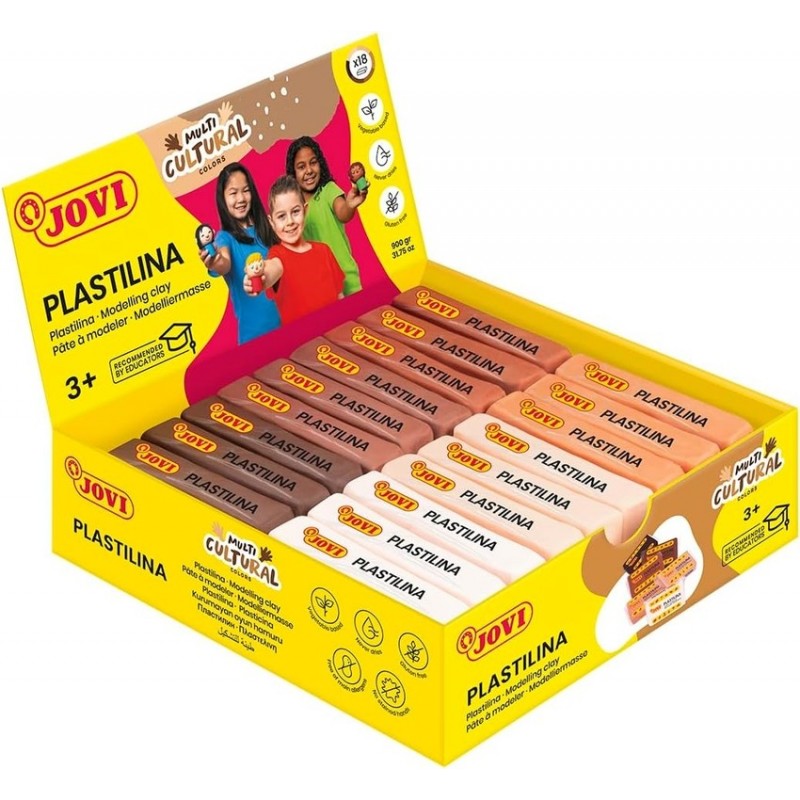 PLASTILINA MULTICULTURAL 50GR COLORES MARRONES SUR