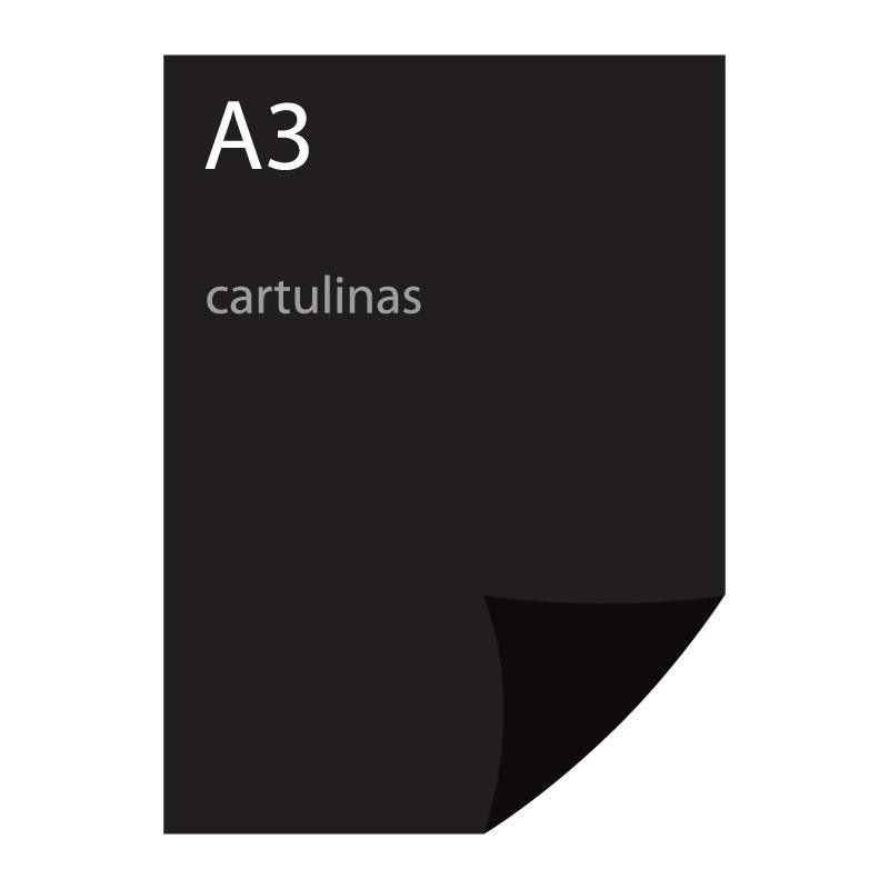 CARTULINA A3 NEGRA