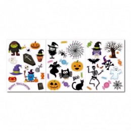 ADHESIVOS REMOVIBLES HALLOWEEN 3 HOJAS