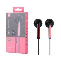 AURICULARES C6214 NE-RJ BOMBON NEGRO Y ROJO