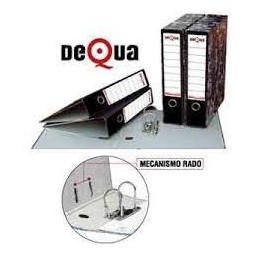 ARCHIVADOR FOLIO JASPEADO NEGRO DEQUA
