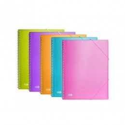 CARPETA FUNDAS FIJAS ESPIRAL URBAN A4 60F SURTIDOS