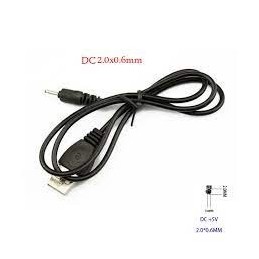 CABLE USB A JACK 2.0x0.6mm