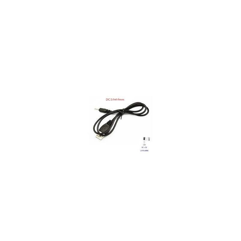 CABLE USB A JACK 2.0x0.6mm